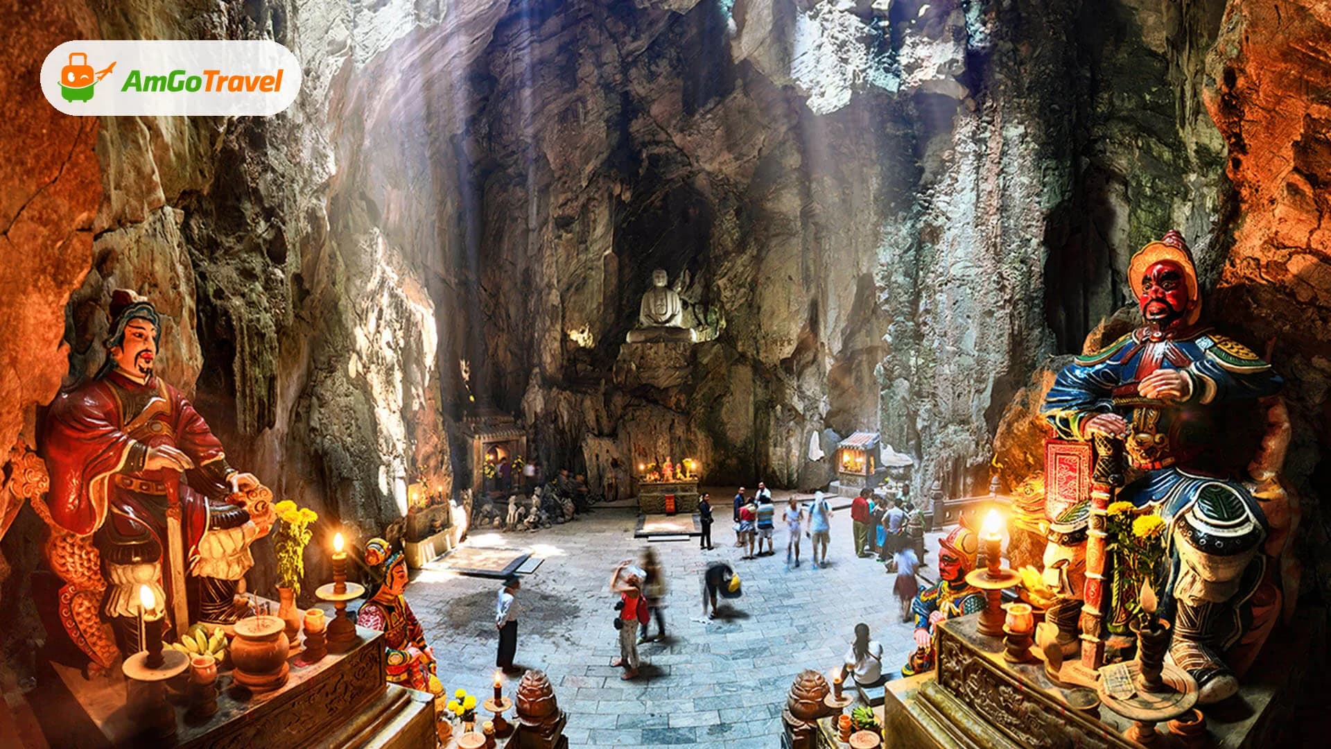 Hell cave statues inside Am Phu Cave, Marble Mountains